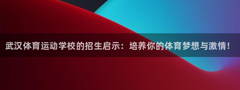 MK体育官方正版app新能源：武汉体育运动学校的招生