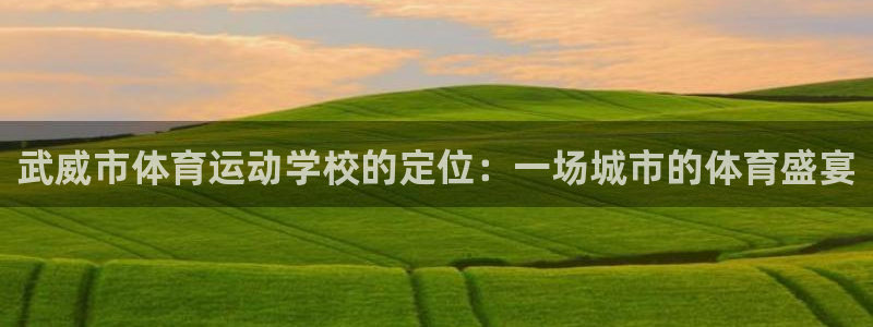 MK体育官网下载官方客服电话：武威市体育运动学校的定位：一场